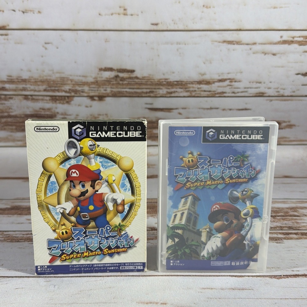 Super Mario Sunshine Nintendo GameCube CIB Japan NTSC‑J Tested – Used